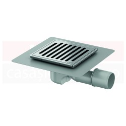 Gura de scurgere ACO MG, cu descarcare orizontala, gratar 140mm x 140mm, cod 2245.30.15