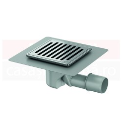 Gura de scurgere ACO MG, cu descarcare orizontala, gratar 140mm x 140mm, cod 2245.50.15